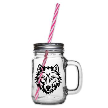 Tête de loup - Bocal à boisson - transparent - Droite