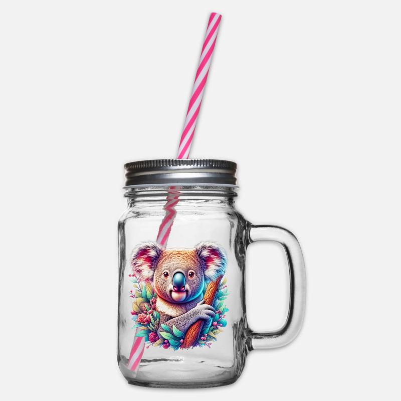 Koala - Henkelglas mit Schraubdeckel - Klar