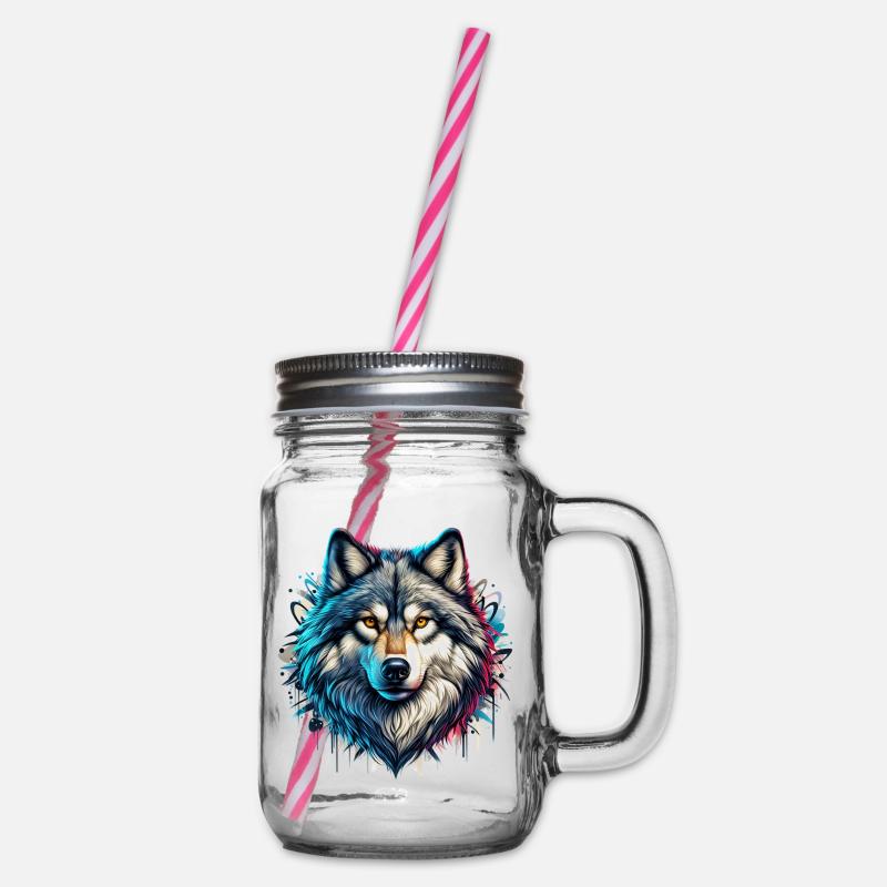 Wolf - Henkelglas mit Schraubdeckel - Klar