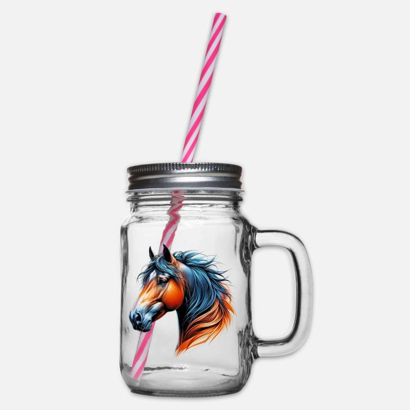 Cheval - Bocal à boisson - transparent