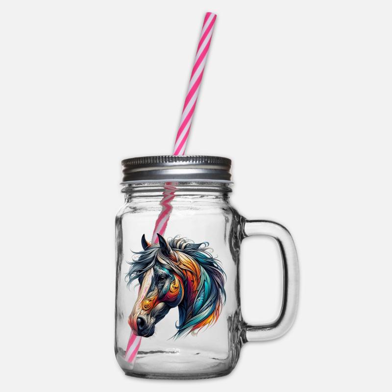 Cheval - Bocal à boisson - transparent