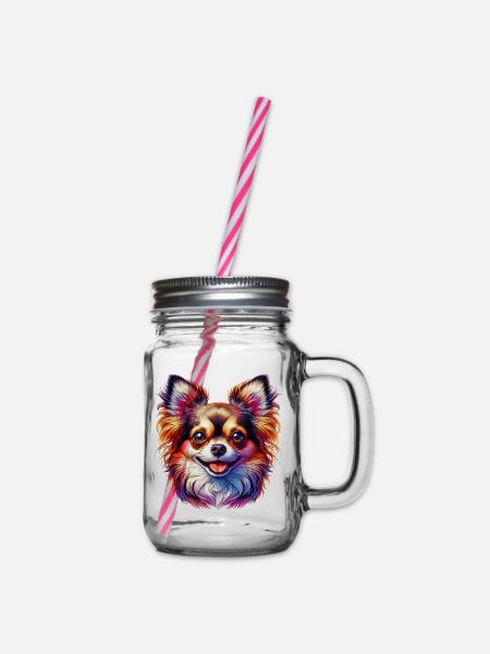 Chihuahua Hund - Henkelglas mit Schraubdeckel - Klar