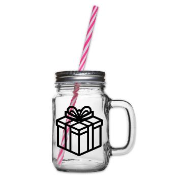 Kleine Geschenkbox - Henkelglas mit Schraubdeckel - Klar - Rechts