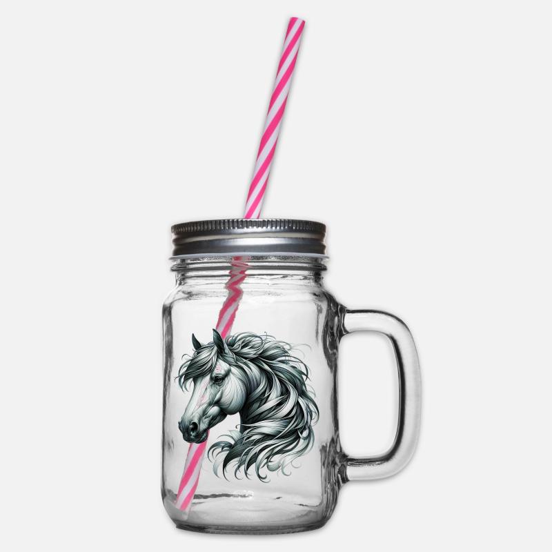Cheval - Bocal à boisson - transparent