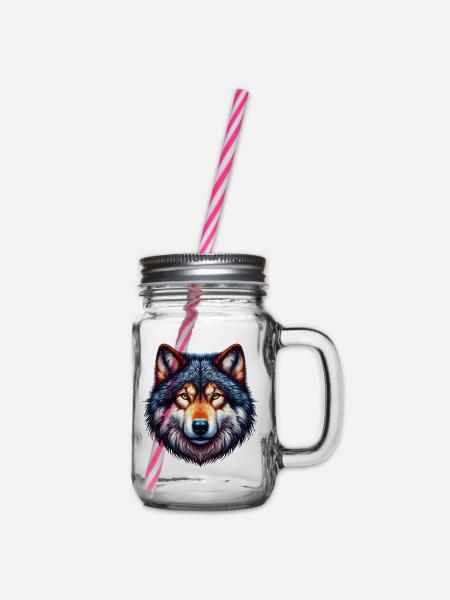 Wolf - Henkelglas mit Schraubdeckel - Klar