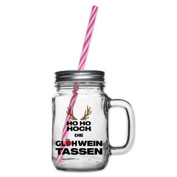 Hoch die Glühweintassen - Henkelglas mit Schraubdeckel - Klar - Rechts