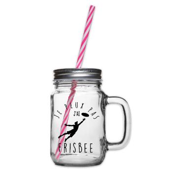 Je peux pas, j'ai frisbee. - Bocal à boisson - transparent - Droite