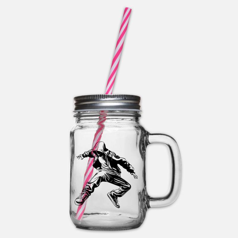 Dessin B-Boy - Bocal à boisson - transparent