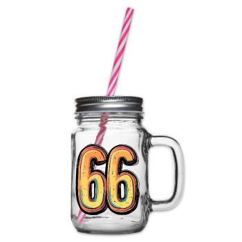 66 Nombre Coloré - Bocal à boisson - transparent - Droite
