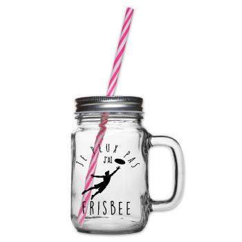 Je peux pas, j'ai frisbee. - Bocal à boisson - transparent - Droite