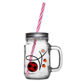 Football Germany - Glass jar with handle and screw cap - clear - Right