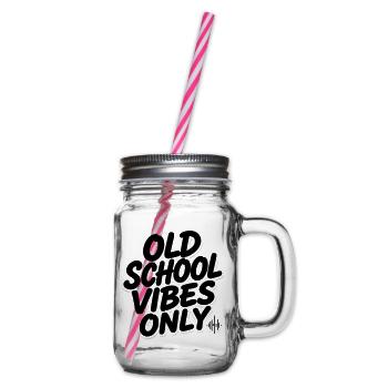 OLD SCHOOL VIBES uniquement - Bocal à boisson - transparent - Droite