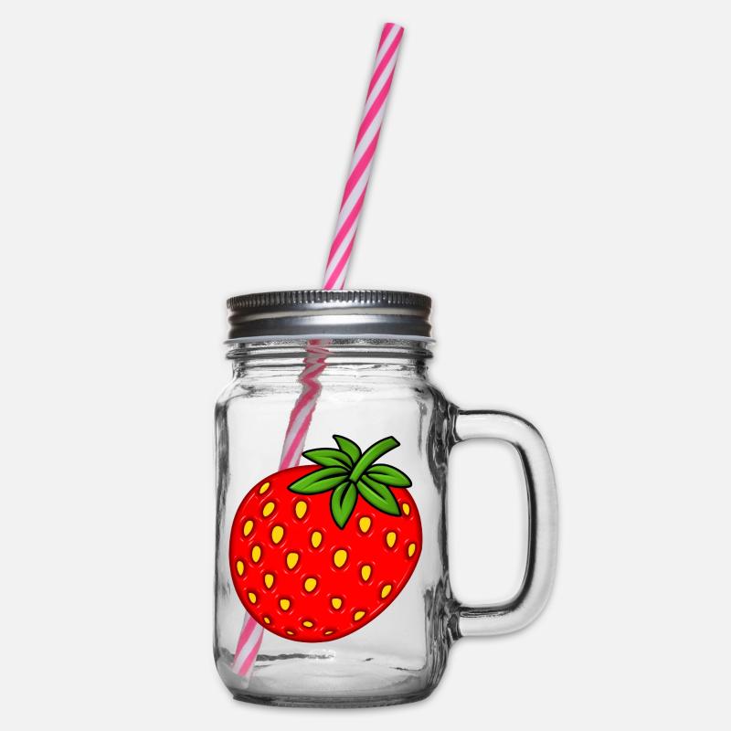 Fraise - Bocal à boisson - transparent