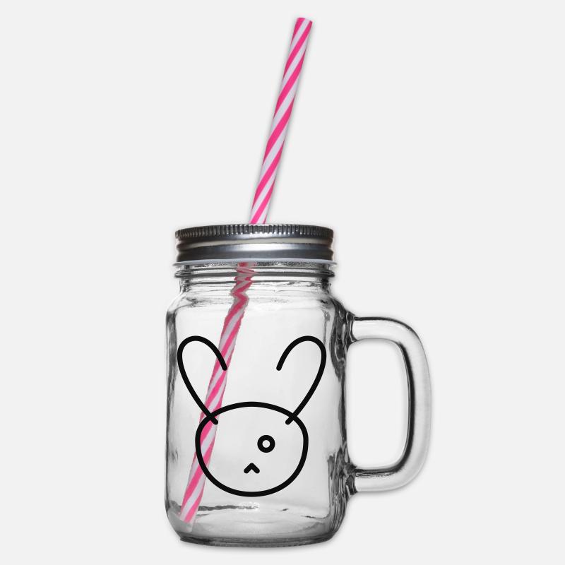 Lapin minimal - Bocal à boisson - transparent