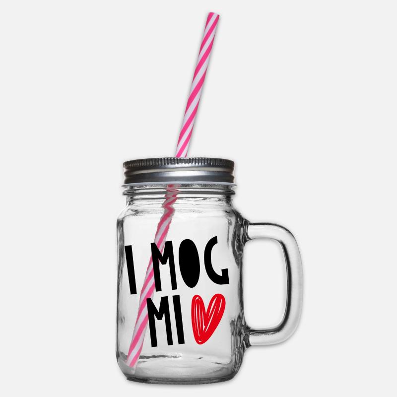 « JE MOG MI » - Bocal à boisson - transparent
