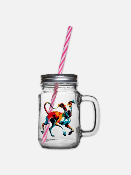 Silly Galgo Nr6 - Henkelglas mit Schraubdeckel - Klar