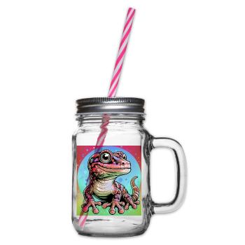 Gecko - Henkelglas mit Schraubdeckel - Klar - Rechts