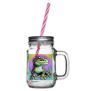 Gecko - Henkelglas mit Schraubdeckel - Klar - Rechts
