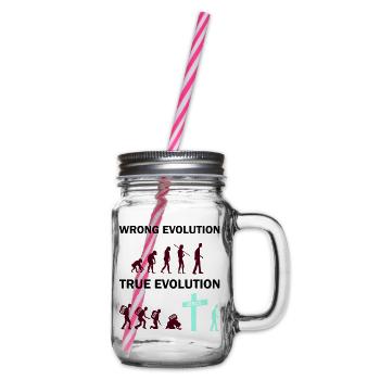 Évolution vers la Croix : la foi l’emporte - Bocal à boisson - transparent - Droite
