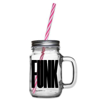 Bold Funk Music Logo - Henkelglas mit Schraubdeckel - Klar - Rechts