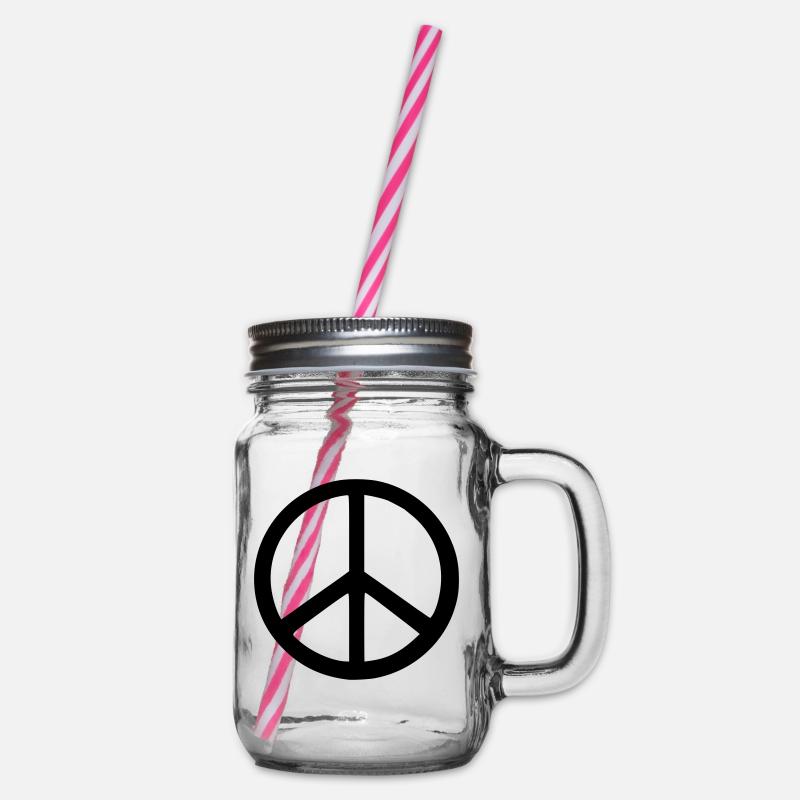 Peace - Henkelglas mit Schraubdeckel - Klar