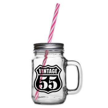 Vintage 55 - Henkelglas mit Schraubdeckel - Klar - Rechts