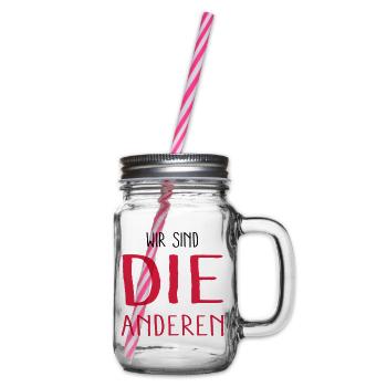 wir sind die anderen - Henkelglas mit Schraubdeckel - Klar - Rechts