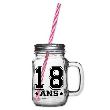 18 ANS,âge,numéro - Bocal à boisson - transparent - Droite