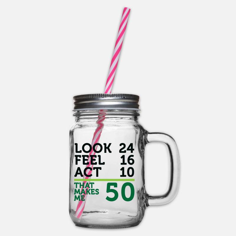 Je suis âgé de 50 ans, mais .... - Bocal à boisson - transparent