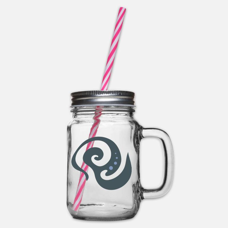 Spirale grise - Bocal à boisson - transparent