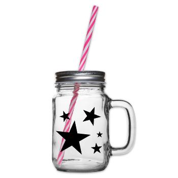Stars Stars - Glass jar with handle and screw cap - clear - Right