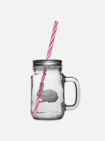 Hase - Henkelglas mit Schraubdeckel - Klar