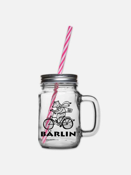 Berliner Bär / Bärliner Bär - Henkelglas mit Schraubdeckel - Klar