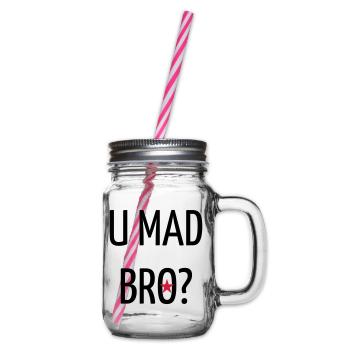 Quote / Gaming / Geek / Gamer / Computer / Game - Glass jar with handle and screw cap - clear - Right