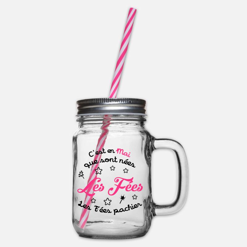 fille / fée / princesse / bébé - Bocal à boisson - transparent