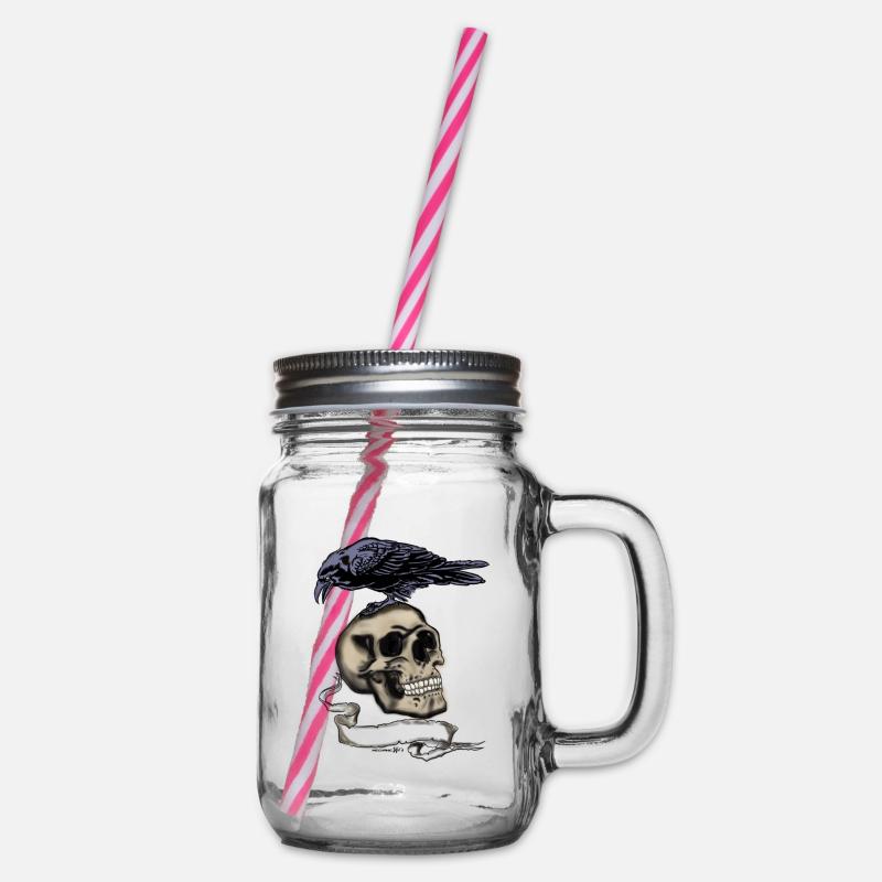 Tête de corbeau - Bocal à boisson - transparent
