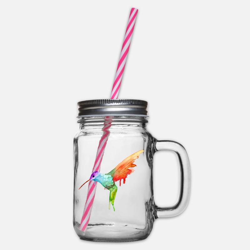 Kolibri - Henkelglas mit Schraubdeckel - Klar