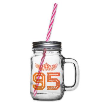95 Number crown - Glass jar with handle and screw cap - clear - Right