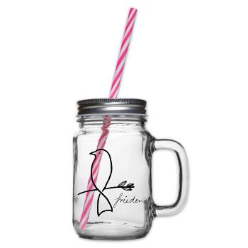 Peace - Glass jar with handle and screw cap - clear - Right