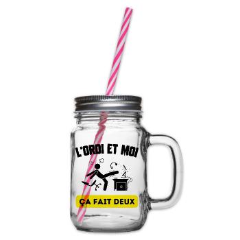 l'ordi et moi - Bocal à boisson - transparent - Droite