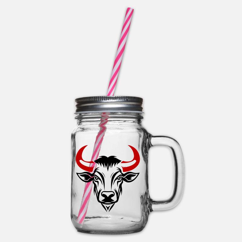 Tête de taureau Taureau - Bocal à boisson - transparent