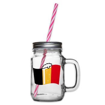 Drapeau de la bière de Belgique (Beer Nation / Beer Country / 3C) - Bocal à boisson - transparent - Droite