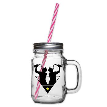 Trinker Team Flasche - Henkelglas mit Schraubdeckel - Klar - Rechts