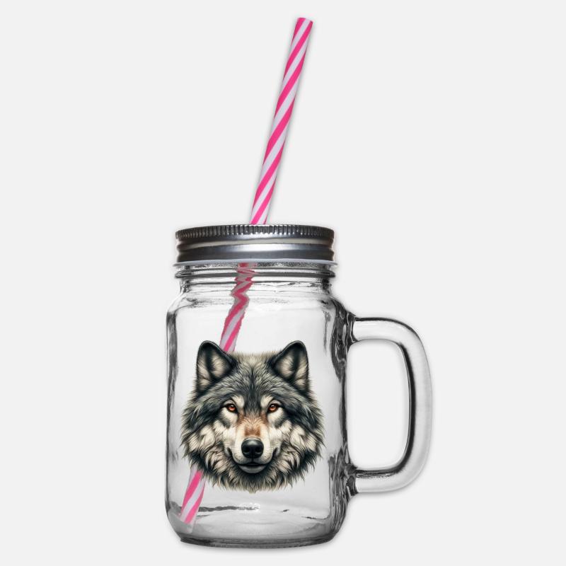 Wolf - Henkelglas mit Schraubdeckel - Klar