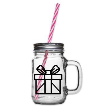 Kleine Geschenkbox - Henkelglas mit Schraubdeckel - Klar - Rechts