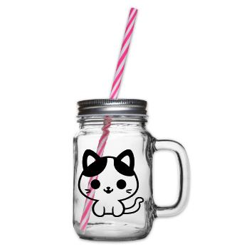 chat - Bocal à boisson - transparent - Droite