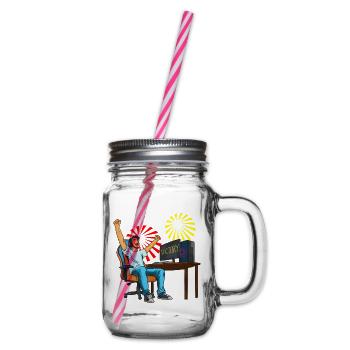Gaming Victory! - Glass jar with handle and screw cap - clear - Right