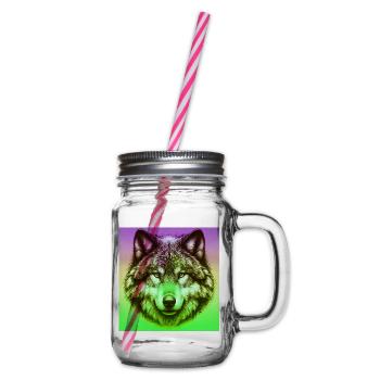 Wolf - Glass jar with handle and screw cap - clear - Right