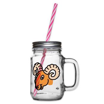 Aries large - Glass jar with handle and screw cap - clear - Right