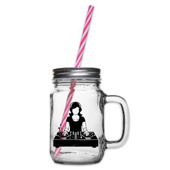 DJ - Henkelglas mit Schraubdeckel - Klar - Rechts